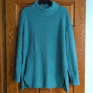 Teal high-neck sweater